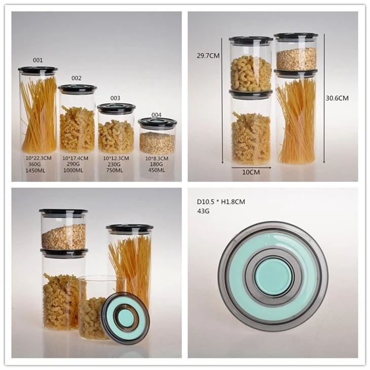 Glass Jars For Food Storage With Lids, Glass Storage Containers, Kitchen Jars, Use As Flour Jar, Coffee Canister, Cookie Jars
