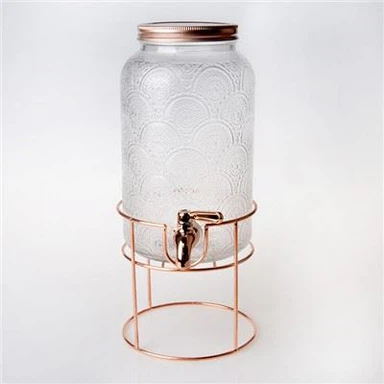 Stikla dzērienu dozators ar statīvu