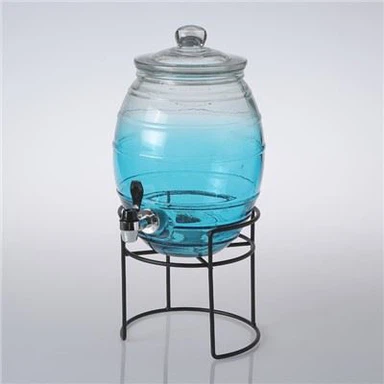 Bezmaksas 2 galonu auksto dzērienu stikla dzērienu dozators