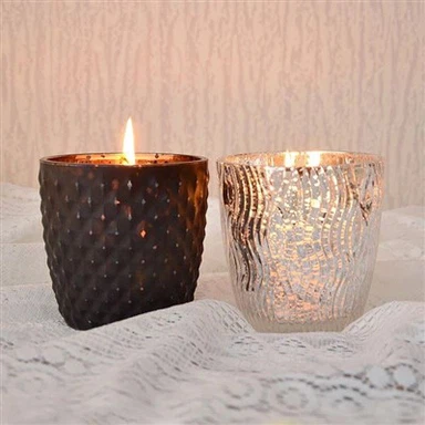 Sudraba stikla svečturi