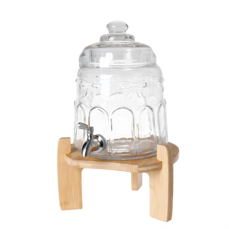 Bow-Tex Ribbon Embossed Glass Beverage Towers factory