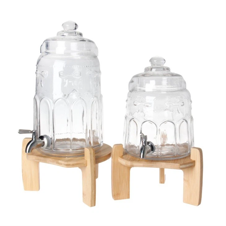 Bow-Tex Ribbon Embossed Glass Beverage Towers high quality