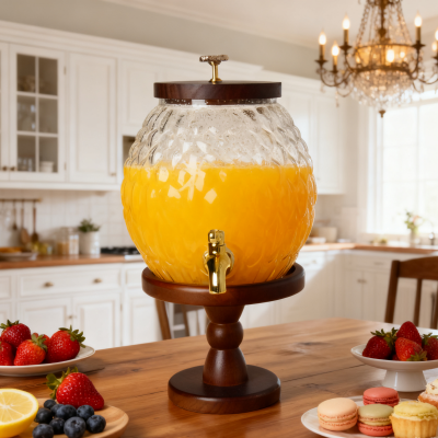 Ģeometriskā sfēra: dimanta{0}}raksta stikla karafe